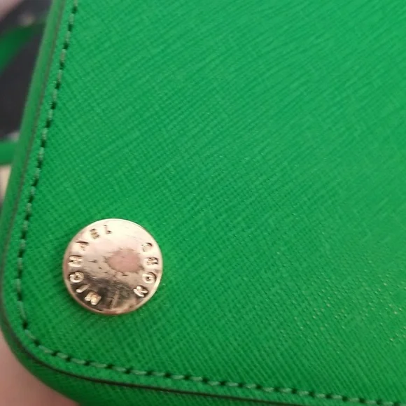 MICHAEL KORS Large MF TZ Tote Leather Palm GREEN - Picture 8 of 12